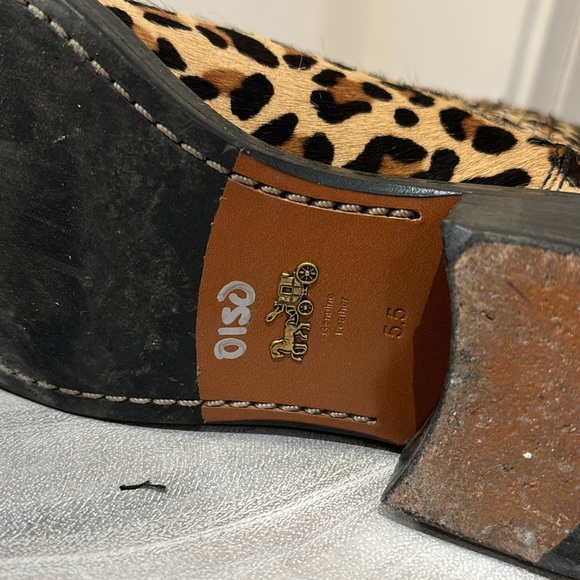 Size 5.5 Coach Pony hair leopard print booties - Picture 7 of 7